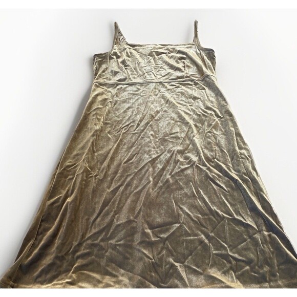 WANTED CLOTHING Mini Dress MEDIUM Fade Shimmer Velvet Gold Blue Bodycon Vintage - Picture 2 of 7
